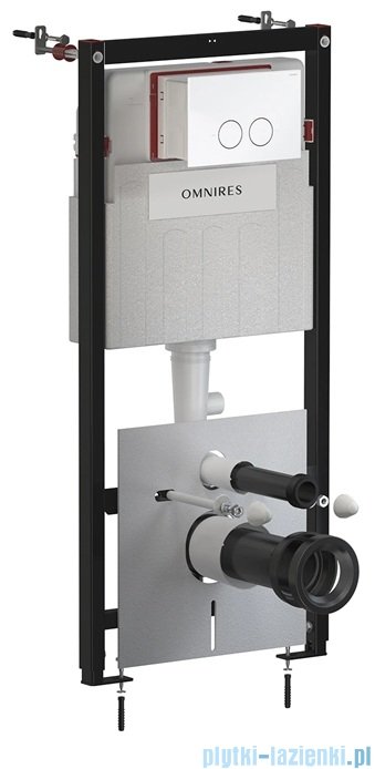 Omnires Flush Set Strongframe stelaż podtynkowy do WC przycisk spłukujący biały mat STFWC1M-RWM