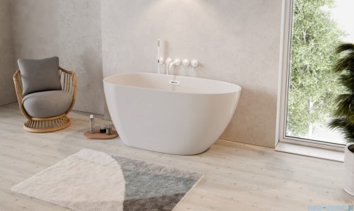 The North Bath Loki wanna wolnostojąca 130X70cm z korkiem i przelewem BIAŁYM 6402-1301OEMBP