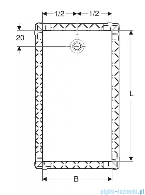 Geberit brodzik Olona 160x90cm z włókniną uszczelniającą biały 550.924.00.1