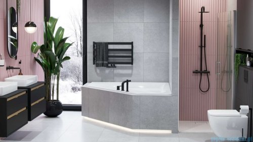 Excellent PI bateria wannowa 3 otworowa czarny mat AREX.1234BL