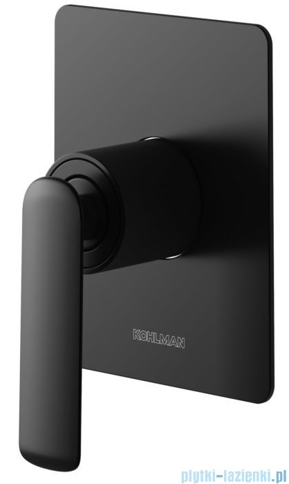 Kohlman Experience Black zestaw prysznicowy z deszczownicą 30 cm czarny mat QW220EBQ30