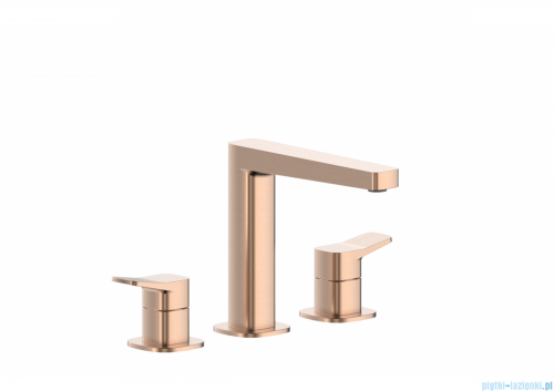 KFA MALAGA BRUSHED ROSE GOLD bateria umywalkowa 3-otworowa stojąca różowe złoto szczotkowane 4522-221-34 