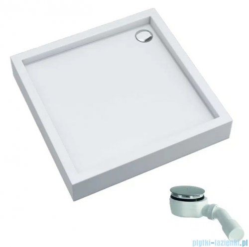 Schedpol Schedline Favory Plus brodzik kwadratowy 80x80x16cm White Stone 3ST.F1K-8080/B/ST