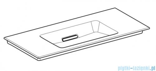 Geberit One CleanDrain Umywalka prostokątna 105x48cm KeraTect 505.014.00.1