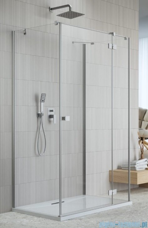Radaway Essenza Brushed Nickel Kdj+S kabina 90x120x90cm prawa szczotkowany nikiel 1384050-01-01/1385024-91-01R/1384050-01-01