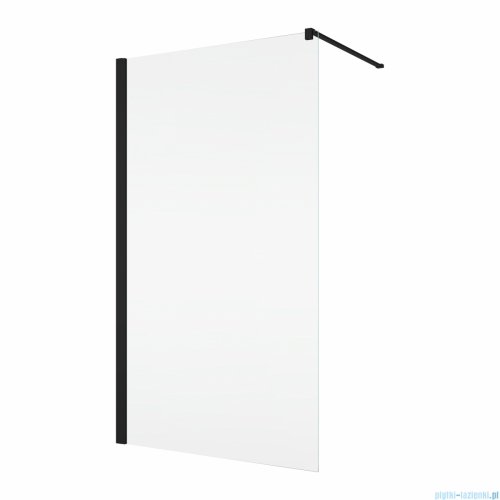 Ronal ANNEA ANT1 Black Line Ścianka wolnostojąca Walk-in 70x200 cm z profilem przyściennym czarny mat ANT107000607