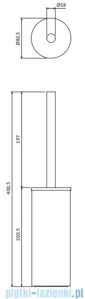 Omnires Modern Project szczotka Wc stojąca czarny mat MP60622BL