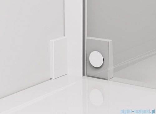 SanSwiss Cadura White Line drzwi wahadłowe 80cm jednoczęściowe prawe z polem stałym biały mat CA13D0800907