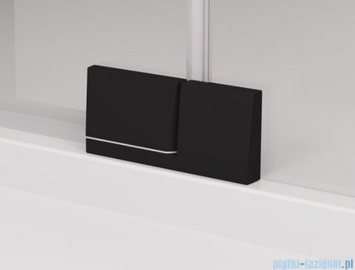 SanSwiss Cadura Black Line drzwi wahadłowe 140cm jednoczęściowe prawe z polem stałym czarny mat CA13D1400607