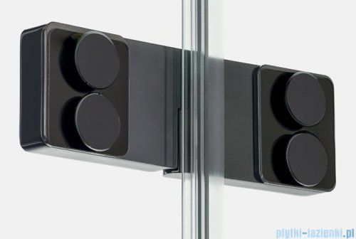 New Trendy Eventa Black Chrome drzwi wnękowe pojedyncze 90x200 cm przejrzyste lewe czarny połysk EXK-6129