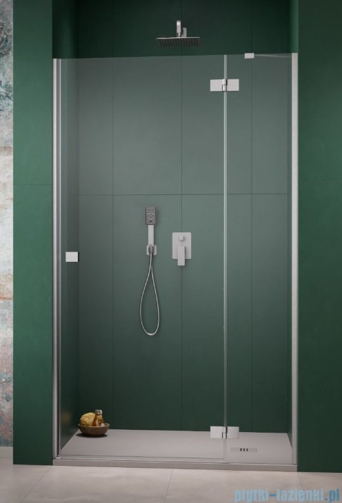 Radaway Essenza Brushed Nickel Dwj drzwi wnękowe 120cm prawe szczotkowany nikiel/szkło przejrzyste 1385016-91-01R