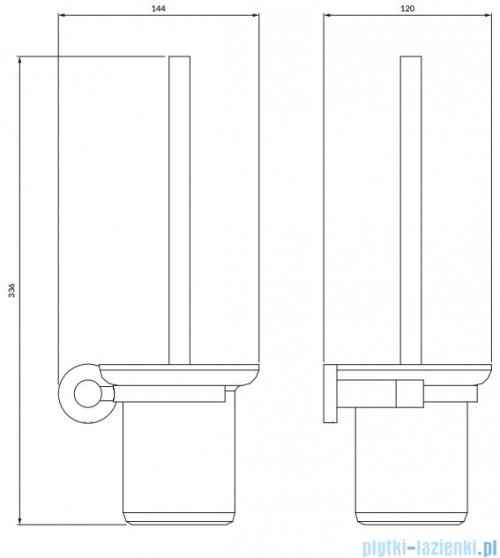 Omnires Modern Project szczotka do Wc wisząca grafit MP60620GR