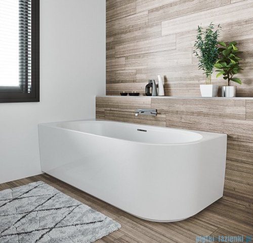 Riho Desire Corner Velvet LED wanna narożna z hydromasażemRiho Fall napełnianie przez przelew z oświetleniem Sparkle Mood prawa 184x84cm MATOWA B087010105
