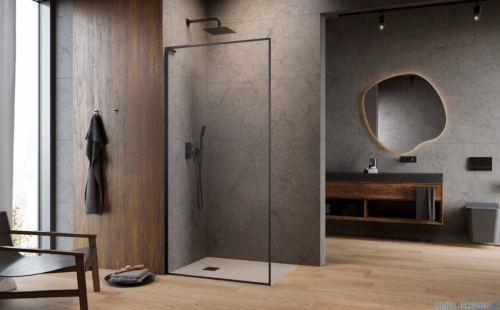 Radaway Modo F SL Brushed Gunmetal II kabina Walk-in 75x201,6cm lewa Szczotkowany Grafit szkło przejrzyste 10419075-92-01L