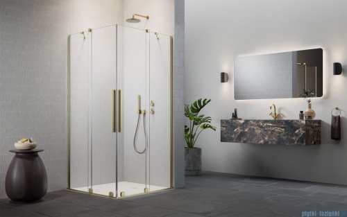 Radaway Furo Brushed Gold KDD kabina 120x100cm szczotkowane złoto 10105120-99-01L/10105100-99-01R