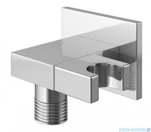 Kohlman Saxo zestaw wannowo-prysznicowy z deszczownicą kwadratową 20x20 cm chrom QW211SQ20