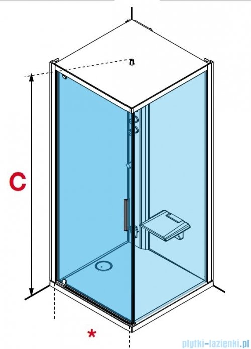 Novellini Glax 1 2.0 kabina standard 80x80 lewa biała G21GF80STFL-1UU
