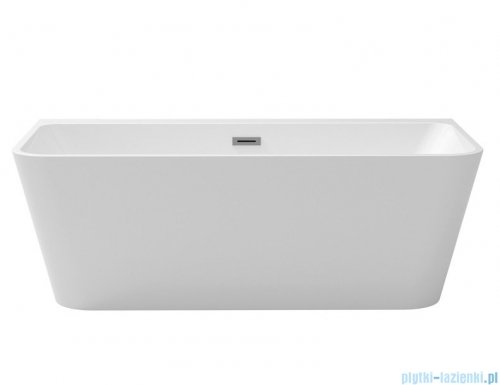 Besco Varya 150x75cm wanna wolnostojąca przyścienna + syfon klik-klak biały #WAS-150-VRB