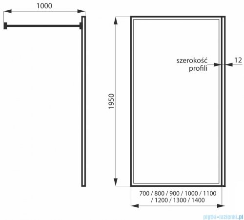 Massi Fix kabina prysznicowa walk In 130x195cm przejrzyste MSKP-FA1021-130