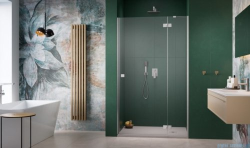 Radaway Essenza 8 Brushed Nickel Dwj drzwi wnękowe 110cm prawe szczotkowany nikiel/szkło przejrzyste 10480712-01-01R/10460337-91-01R