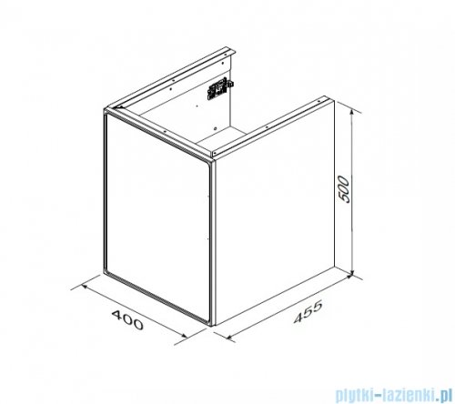 Oristo Lagom szafka niska prawa 40x50x45cm Biały Mat OR53-SN1D-40-2-P