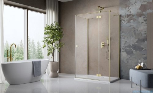 Radaway Essenza Brushed Gold Kdj+S kabina 100x90x100cm prawa szczotkowane złoto 1384052-01-01/1385020-99-01R/1384052-01-01