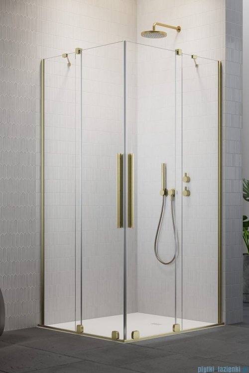 Radaway Furo Brushed Gold KDD kabina 100x110cm szczotkowane złoto 10105100-99-01L/10105110-99-01R