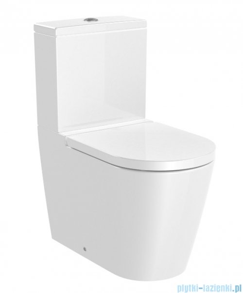 Roca Inspira Round Rimless miska do kompaktu biały mat  A342526620