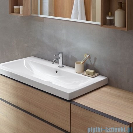 Geberit iCon Umywalka ścienna bez otworu na baterię z przelewem 75 x 48,5 cm 124078000