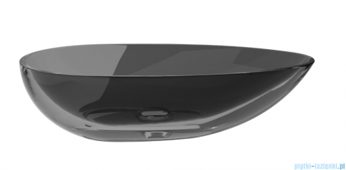 Besco Neya Carbon Grey + maskownica czarny matt umywalka nablatowa 60x35x15cm #UMN-60-CGB