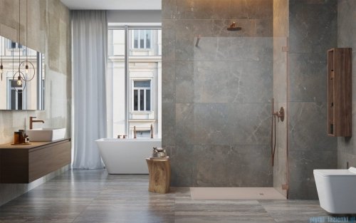 Radaway Essenza Pro Brushed Copper 55x200 kabina Walk-in szczotkowana miedź 10103055-93-01