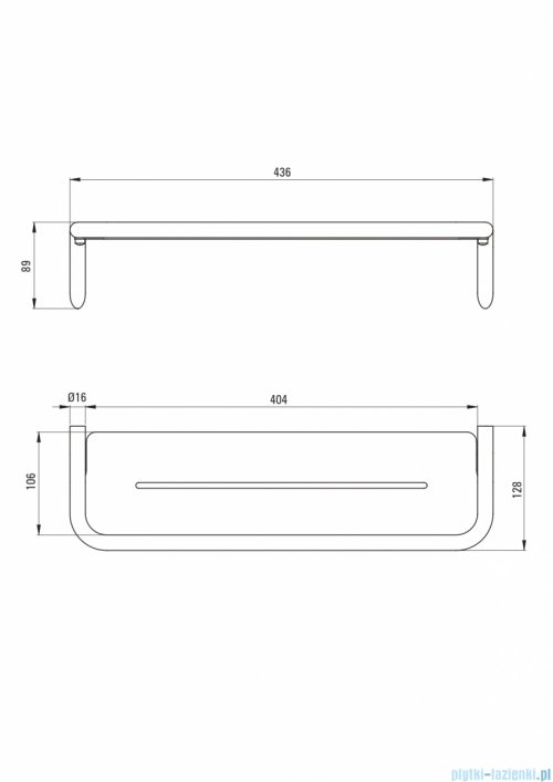 Deante SILIA Półka ścienna złoty ADI_Z511