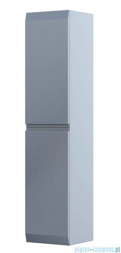 Oristo Brylant szafka boczna wysoka ryflowana 35x160x32cm szaroniebieski mat OR36-SB2D-35-16R