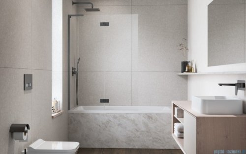 Radaway Essenza 8 SL Brushed GunMetal PND II parawan nawannowy 140cm lewy szczotkowany grafit/przejrzyste 10500140-92-01L