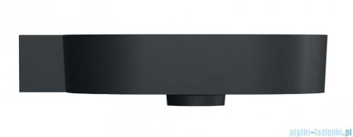 Omnires Ovo M+ umywalka nablatowa/wisząca lewa 64x44 cm black lava mat OVO645UWLBLV