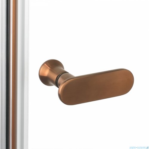 New Trendy New Soleo Copper Brushed 80x100x195 cm kabina wspornik skośny miedź szczotkowana/szkło przejrzyste K-2290
