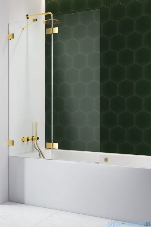 Radaway Essenza Pro Gold Pnd II parawan nawannowy 100cm Lewy złoty połysk/szkło przejrzyste 10102100-09-01L