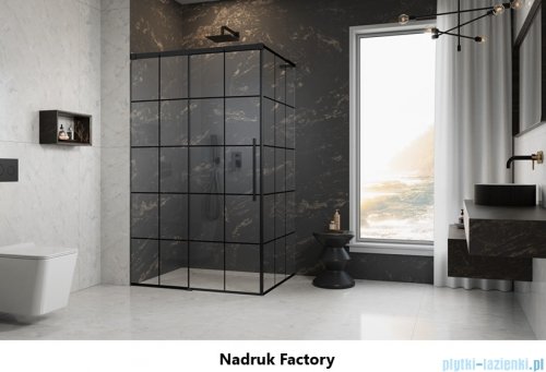 Radaway Idea 8 QL Black Kdj kabina 100x100cm prawa czarny mat/szkło przejrzyste 10550517-54-01R/10350453-01-01/10360100-01-01L