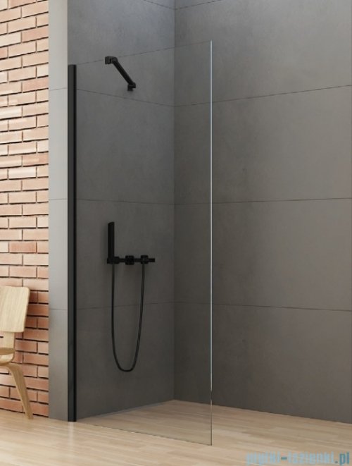 New Trendy New Soleo Black 80x195 cm kabina Walk-In czarny mat/szkło przejrzyste K-0768