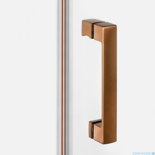 New Trendy Nesta Copper Brushed kabina 100x70x200 cm prawa wspornik równoległy miedź szczotkowana/szkło przejrzyste K-4632