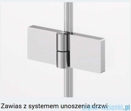 Ronal ANNEA AN13 Gunmetal szczotkowany Drzwi jednoczęściowe ze ścianką stałą w linii 80x200cm prawe grafit szczotkowany AN13D08002607