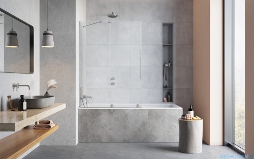 Radaway Furo Brushed Nickel PND II parawan nawannowy 160cm lewy szczotkowany nikiel 10109838-91-01L/10112794-01-01