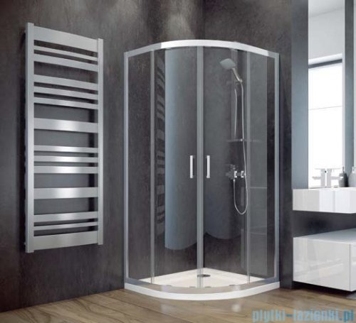 Besco Modern kabina półokrągła 80x80x185cm przejrzyste