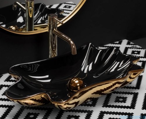 Rea Umywalka REA Sea Infinity Gold/Black + Korek REA-U3402