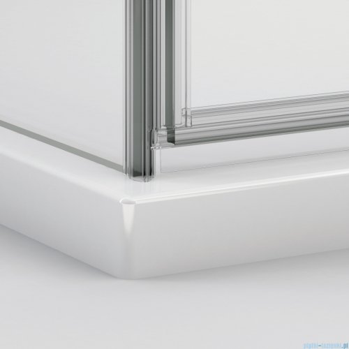 Ronal ANNEA AN13 Drzwi jednoczęściowe ze ścianką stałą w linii 110x200cm prawe srebrny połysk AN13D11005007