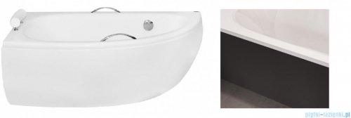 Besco Obudowa do wanny Milena  CZARNY mat 150x70 lewa OAM-150-NLC