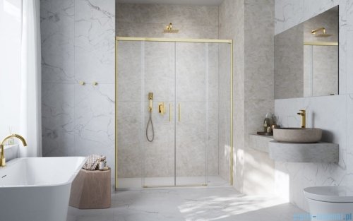 Radaway Idea 8 Dwd Brushed Gold drzwi wnękowe 150cm szczotkowane złoto 10380420-99-01/10390333-01-01