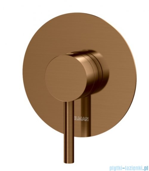 Kohlman Axel Brushed Copper podtynkowa bateria wannowo-prysznicowa z jednym wyjściem miedź szczotkowana QW220ABC