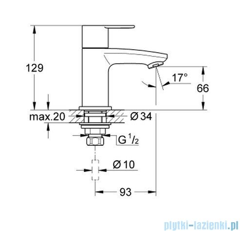Grohe Eurodisc Cosmopolitan zawór sztorcowy 23039002