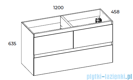 Elita Split szafka podumywalkowa 120x63x46cm Anthracite mat 168182